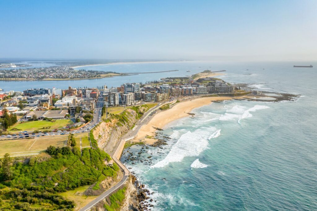 An sky view of Newcastle, where Leak Hunters is based