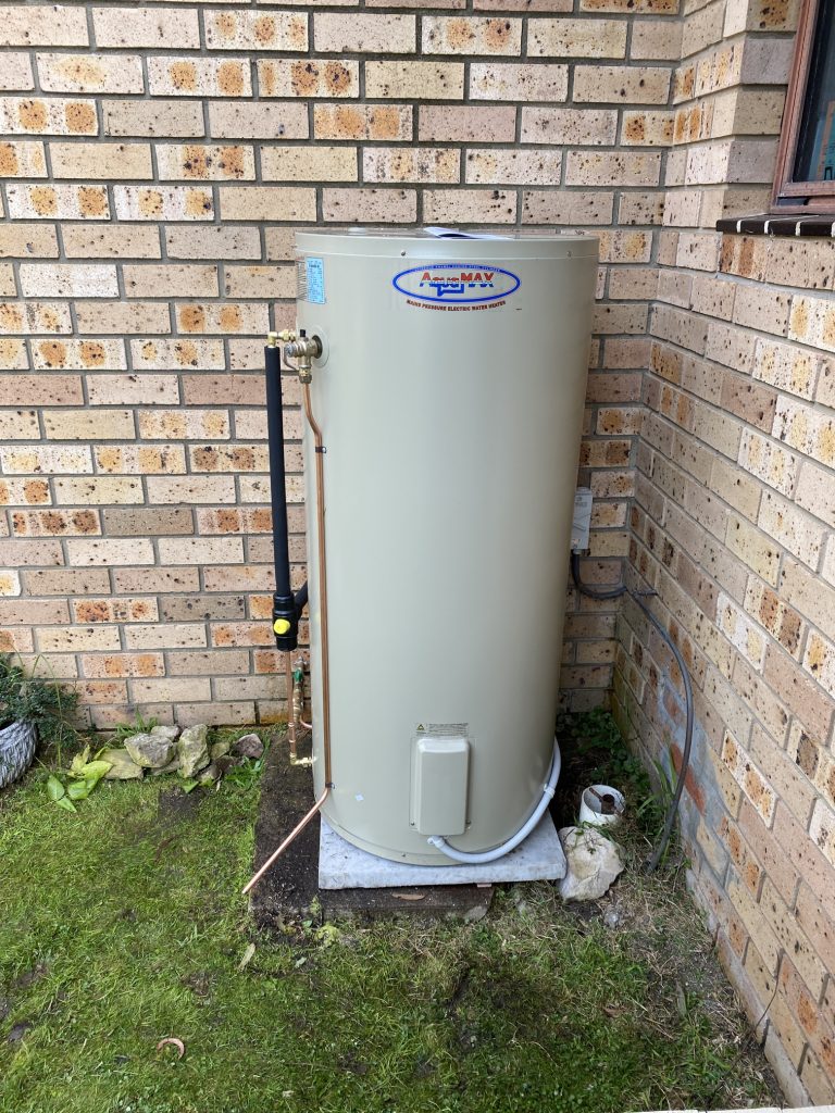 Hot water heater tank installed Newcastle