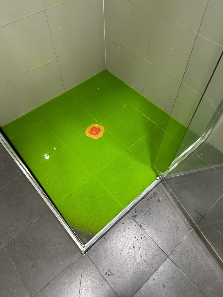 Testing for a shower leak
