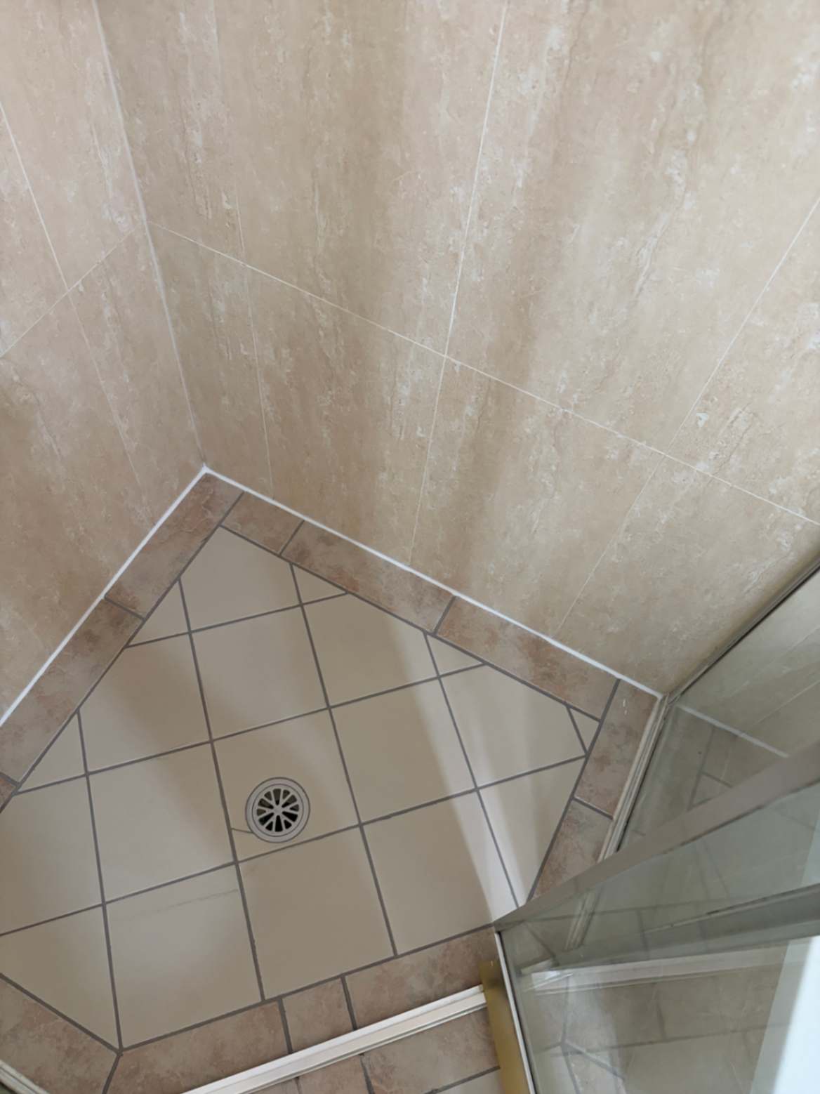 Drain area restored and sealed after repair