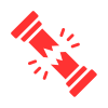 Cracked pipe icon